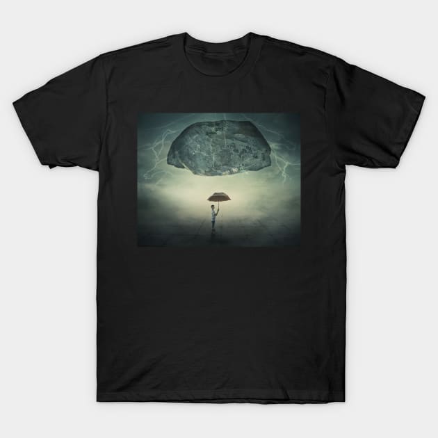 umbrella protection T-Shirt by psychoshadow